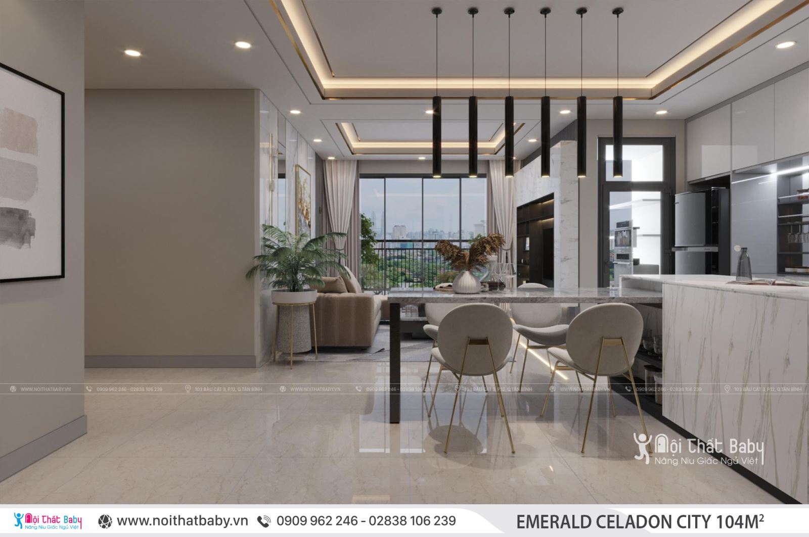 Tổng hợp các mẫu thiết kế nội thất Chung cư Emerald Celadon City